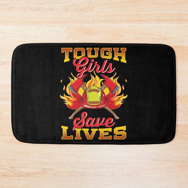 Item preview, Female Firefighter Support / Woman Fire Fighter Lives Quote Premium design designed and sold by CreatedByHeidi.