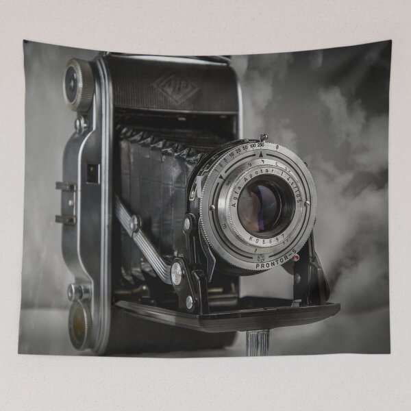 Item preview, Vintage German folding bellows camera artwork design designed and sold by Christopher Ball.