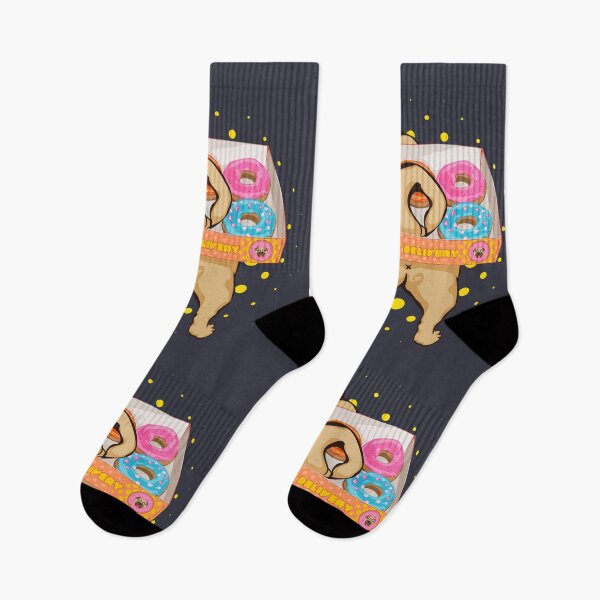 Item preview, Pug Donut Delivery Cute Chonky Dog Hardworking | 5 donuts plus a tail | Tee | Reusable Facemask | Washable Face Cover | Wall Art designed and sold by Any Color Designs.