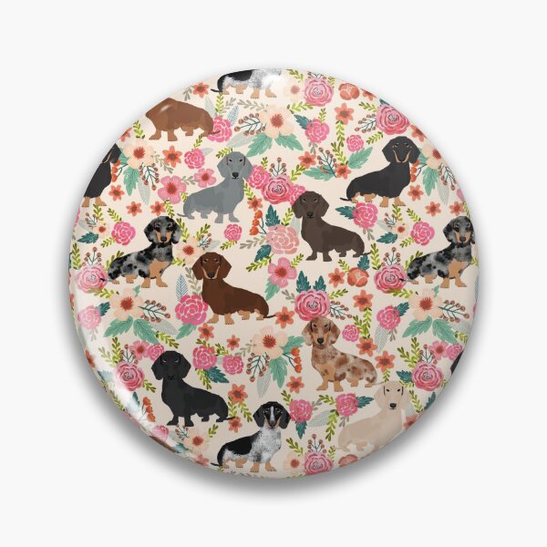 Artikelvorschau, Dackel Blumen Hunderasse Haustier Muster Doxie Dachsie Geschenke Must Haves entworfen und verkauft von PetFriendly.