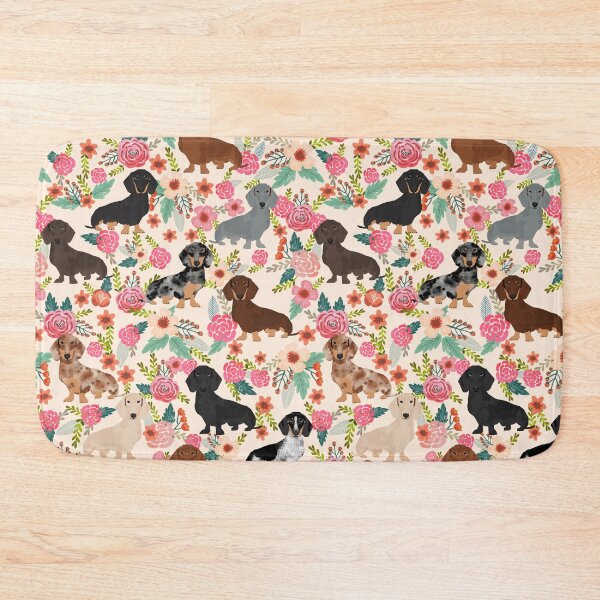 Item preview, Dachshund floral dog breed pet patterns doxie dachsie gifts must haves designed and sold by PetFriendly.
