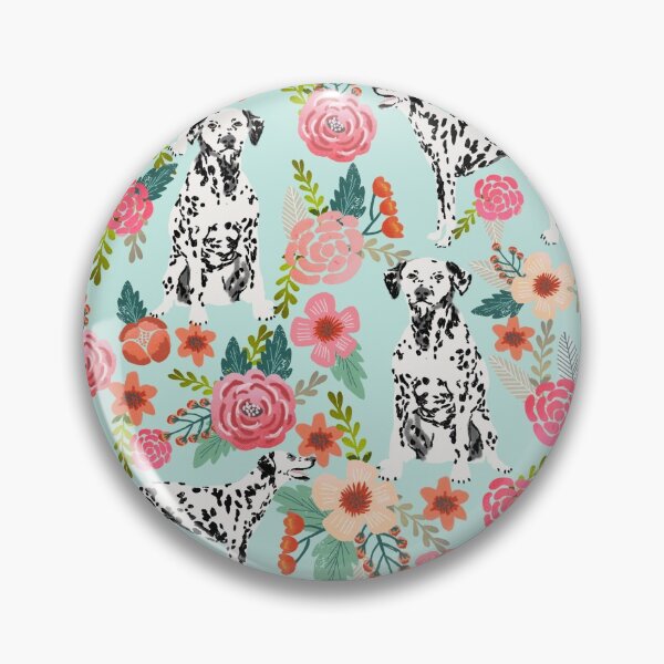 Item preview, dalmatian dog floral pattern - vintage florals, doggo, cute dalmatian dog designed and sold by PetFriendly.