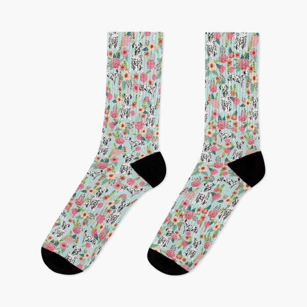 Item preview, dalmatian dog floral pattern - vintage florals, doggo, cute dalmatian dog designed and sold by PetFriendly.
