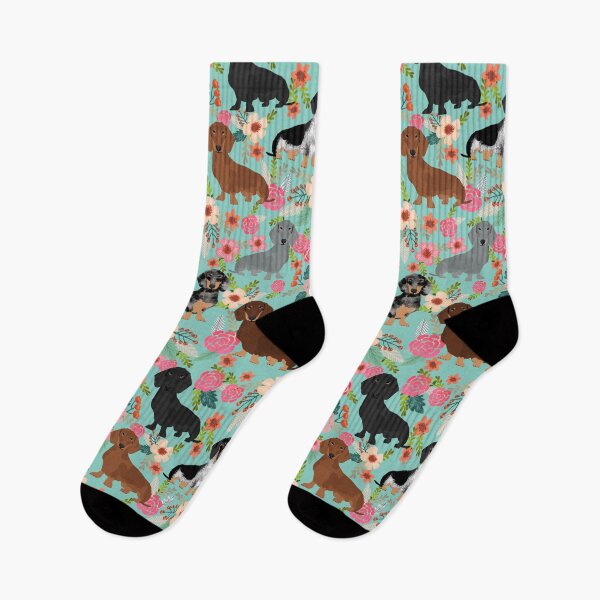 Item preview, Dachshund floral dog breed pet patterns doxie dachsie gifts must haves designed and sold by PetFriendly.