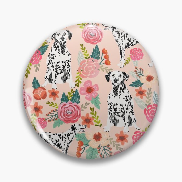 Item preview, dalmatian dog floral pattern - vintage florals, doggo, cute dalmatian dog designed and sold by PetFriendly.