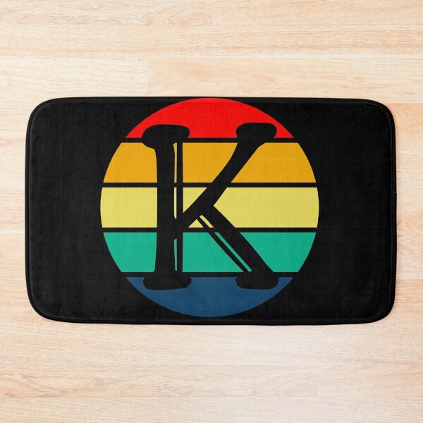 Item preview, K - Letter K Monogram - Sunset - Circle designed and sold by TeesForNerds.