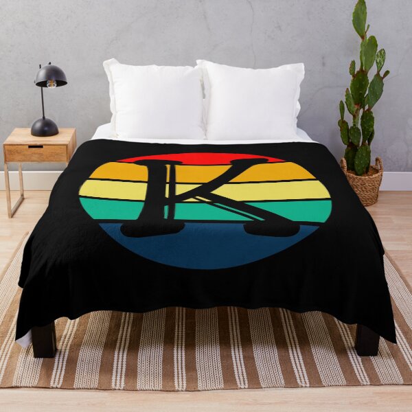 Item preview, K - Letter K Monogram - Sunset - Circle designed and sold by TeesForNerds.