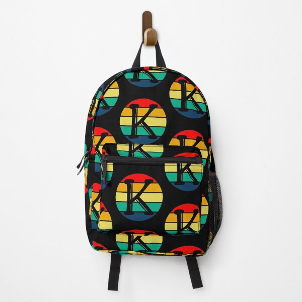 Item preview, K - Letter K Monogram - Sunset - Circle designed and sold by TeesForNerds.