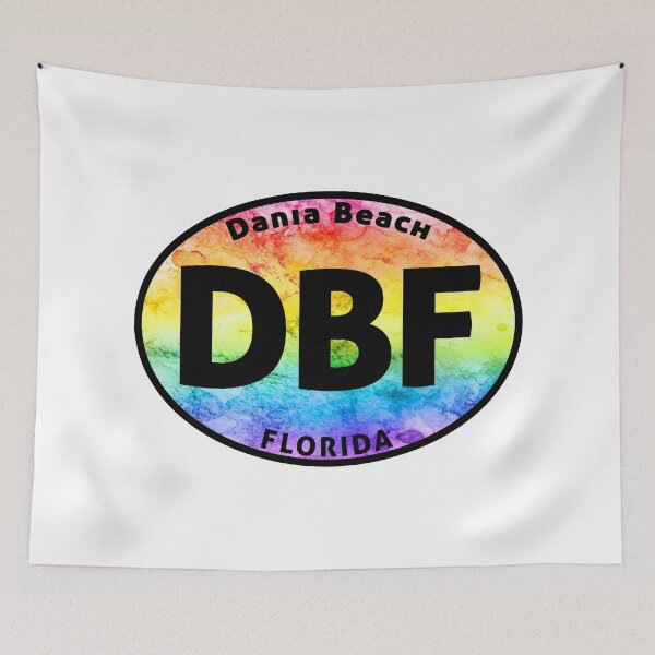 Item preview, Dania Beach Florida Euro Oval Tie Dye designed and sold by DESTINATIONS DECAL.