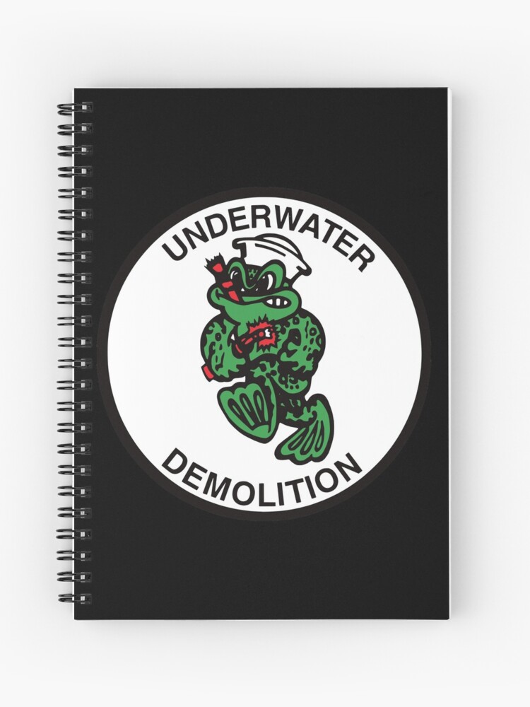 Freddy Frog Navy Seals Underwater Demolition Teams Spiral Notebook By Beltschazar Redbubble