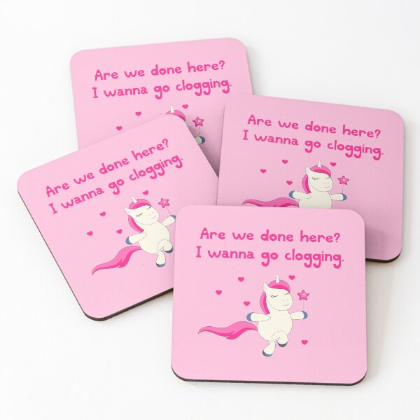 Item preview, I wanna go clogging dance unicorn pink designed and sold by GrammarDance.