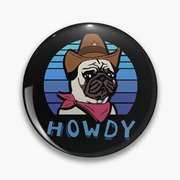 Item preview, Aesthetic Howdy Pug  designed and sold by FandomizedRose.