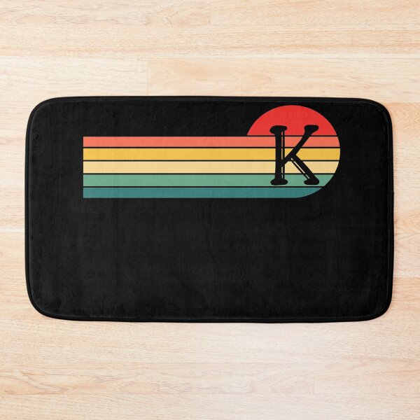 Item preview, Letter K - Monogram - Retro Rainbow Circle Monogram designed and sold by TeesForNerds.