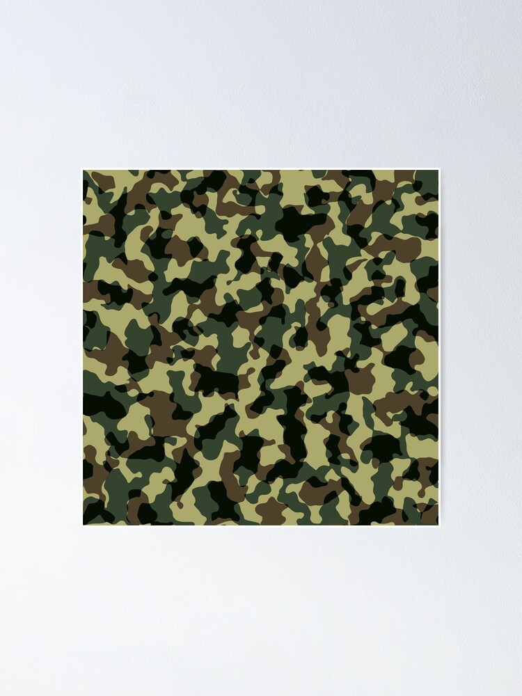 Camouflage Poster By Oneeyedsmile Redbubble - camoflauge roblox texture