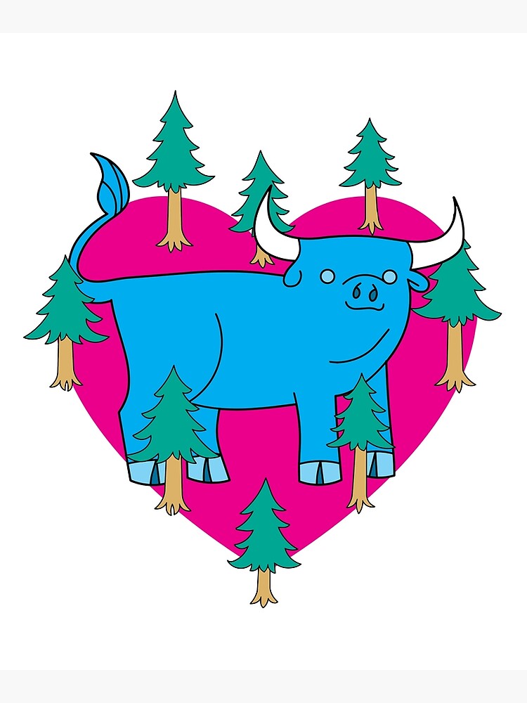 "I Love Babe the Blue Ox" Mounted Print for Sale by Pkfridley | Redbubble