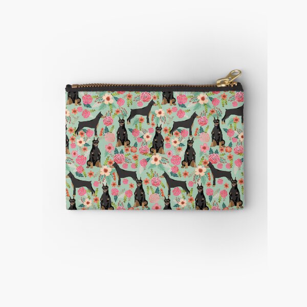 Artikelvorschau, doberman dog floral pattern - vintage florals, doggo, cute dobbie dog entworfen und verkauft von PetFriendly.
