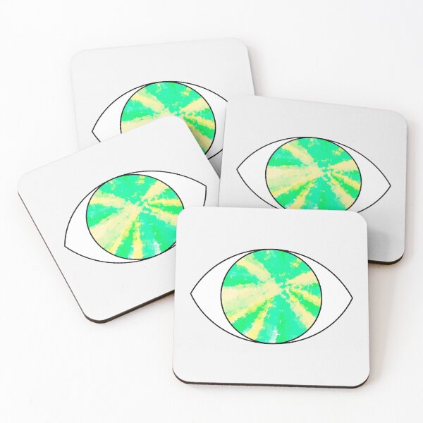 Item preview, Green and Yellow Tie Dye Psychedelic Eye  designed and sold by Siklop.