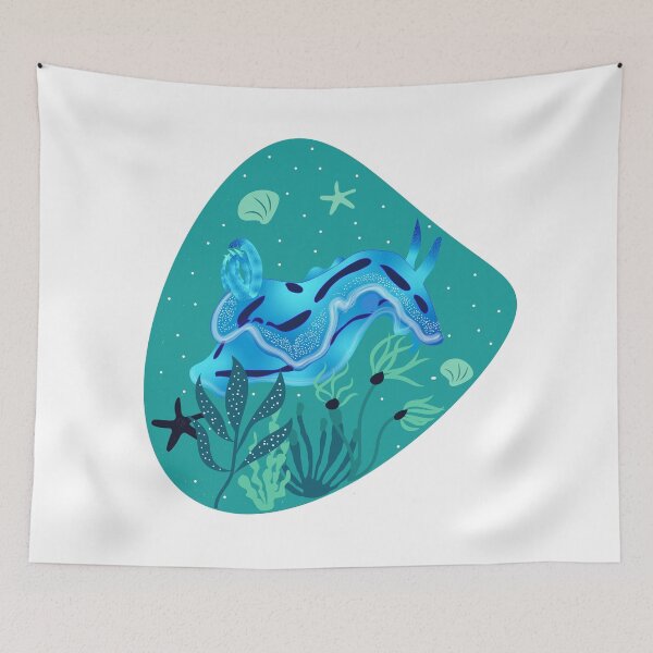 Item preview, Blue Sea Slug Illustration designed and sold by Ihavemalak.