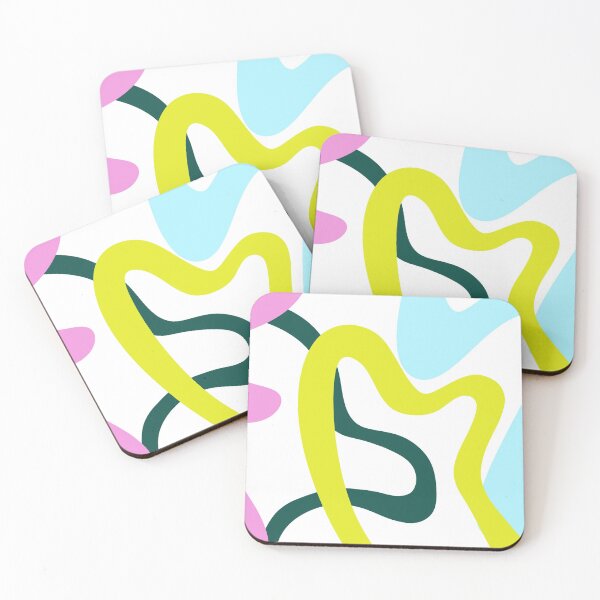 Item preview, Abstract Shapes: Pink, Chartreuse, Teal, Aqua designed and sold by rockchicksuprem.