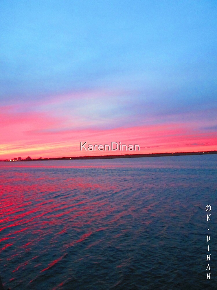 " Long Beach, NY Fall Sunset 5241" by KarenDinan Redbubble