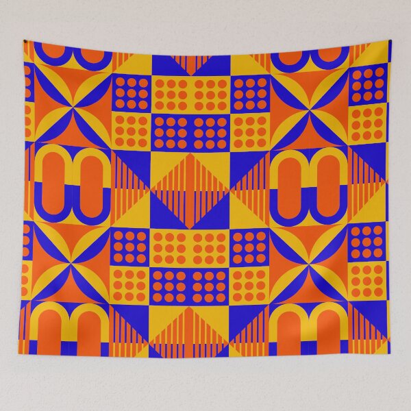 Artikelvorschau, Orangeblaues Muster entworfen und verkauft von PickCreation.