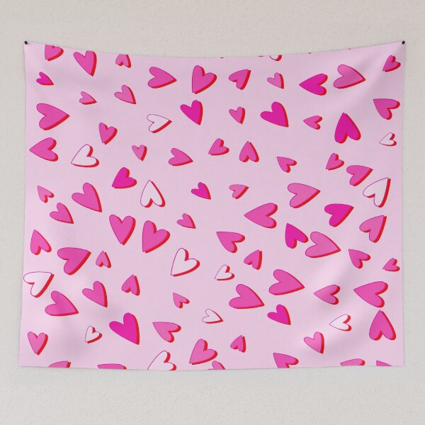 Item preview, Eighties All Pop Hearts Pink Monochrome designed and sold by Octavia Soldani.