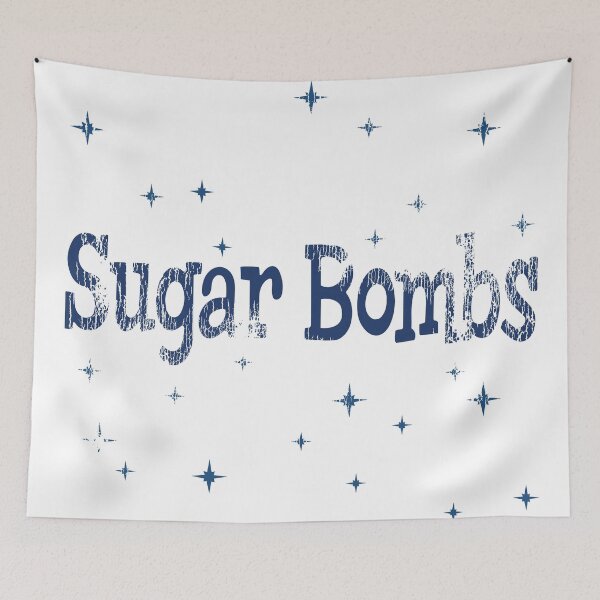 Item preview, Worn Sugar Bombs Logo (Blue) designed and sold by Mercatus.