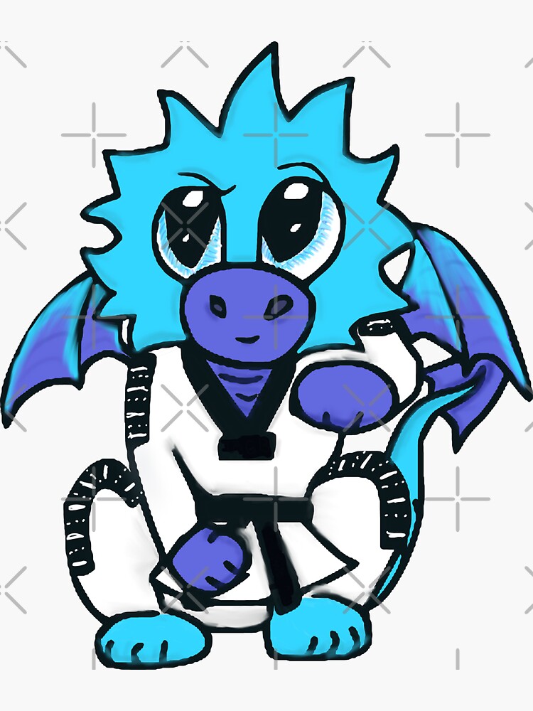 "Martial Arts Dragon (Black Belt)" Sticker for Sale by TwistintheTail