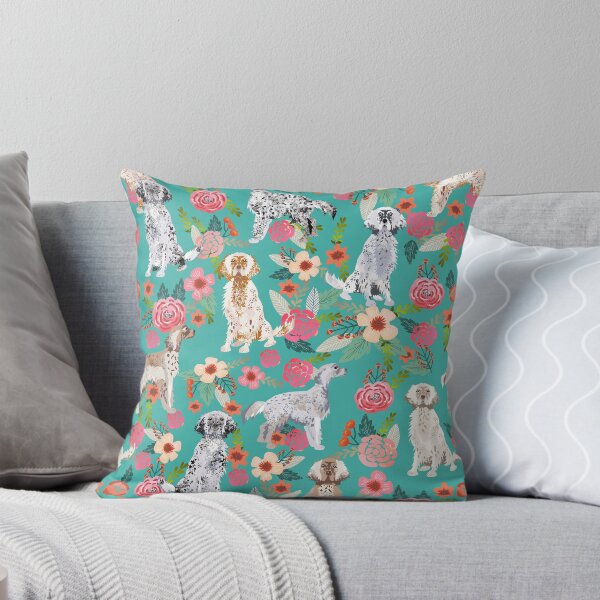 Item preview, english setter dogs floral pattern - vintage florals, doggo, cute setter designed and sold by PetFriendly.