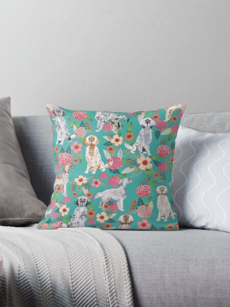 Item preview, english setter dogs floral pattern - vintage florals, doggo, cute setter designed and sold by PetFriendly.