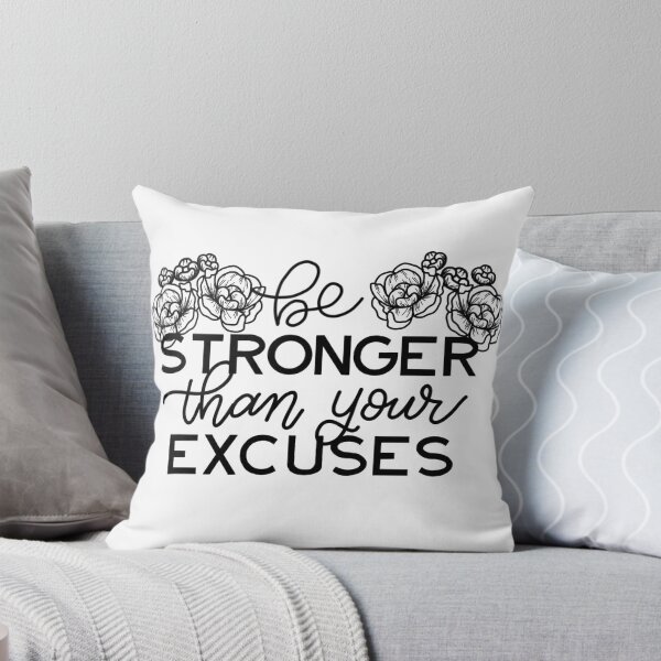Item preview, Be Stronger Than Your Excuses Floral designed and sold by designwithmina-.