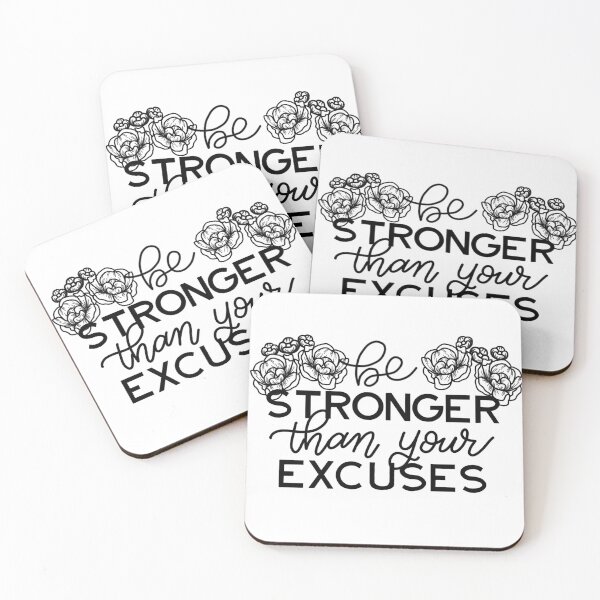 Item preview, Be Stronger Than Your Excuses Floral designed and sold by designwithmina-.