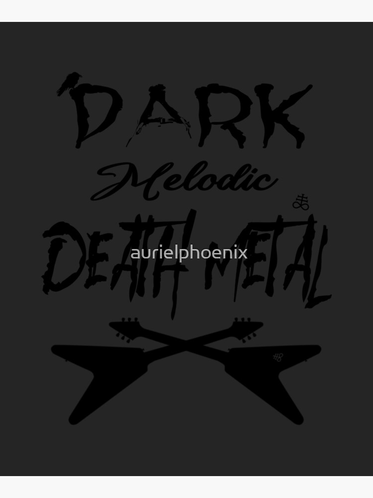 "Black Dark Melodic Death Metal Guitars" Poster for Sale by