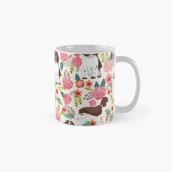 Aperçu de l'œuvre english springer spaniel liver dogs floral pattern - vintage florals, doggo, springer spaniel créée et vendue par PetFriendly.