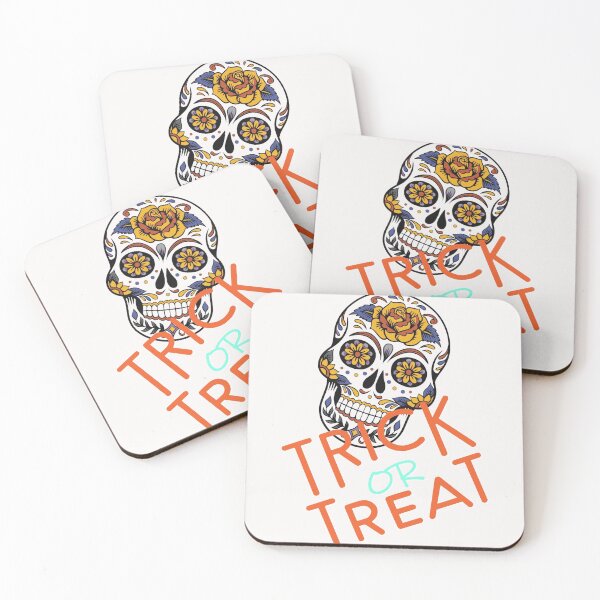 Item preview, Halloween Trick or Treat Floral Skull Face  designed and sold by daybreakagain.