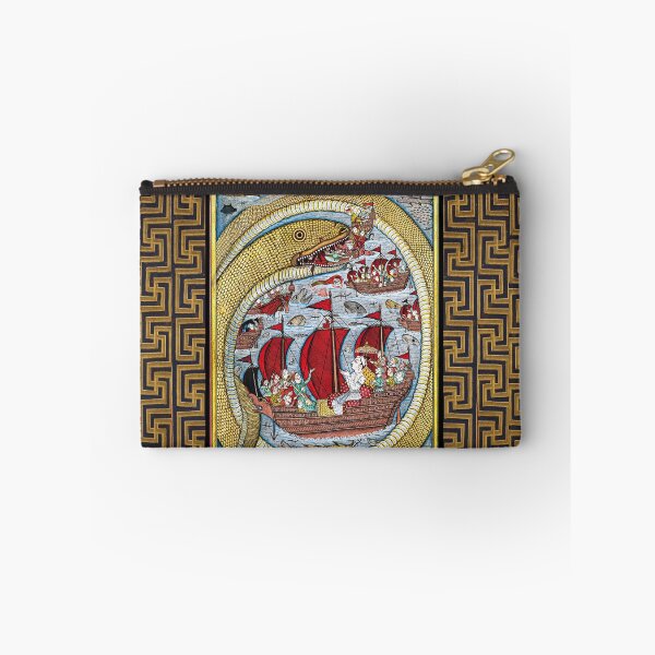 Item preview, A MONSTRUOUS SEA SERPENT DEVOURING THE ROYAL FLEET Antique Indian Miniature designed and sold by BulganLumini.