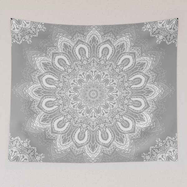 Item preview, Gray Boho Mandala Flower designed and sold by Eng-Sun.