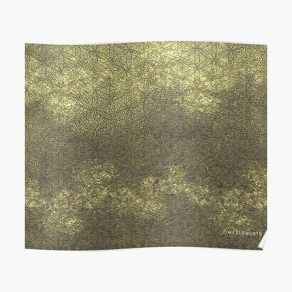 "flower of life gold leaf on leather " Poster by filippobassano Redbubble