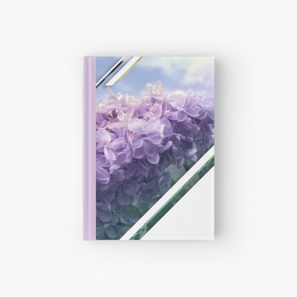 Lilac Siren flowers pop design Hardcover Journal