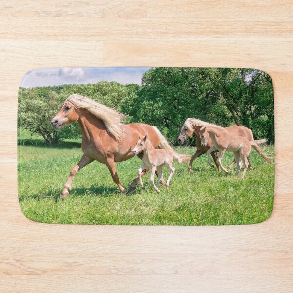 Item preview, Haflinger horses run together designed and sold by Katho Menden.