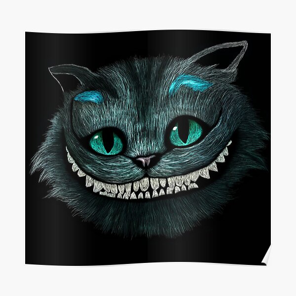 Poster Chat Alice Au Pays Des Merveilles Par Sima342 Redbubble