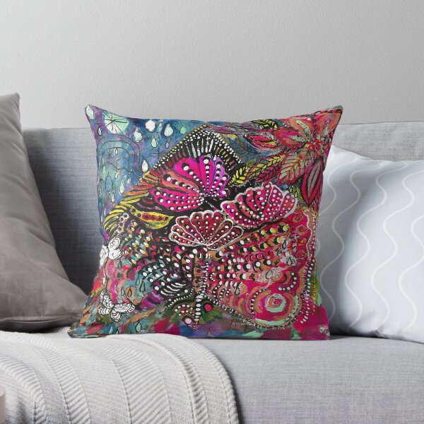 Butterfly Bloom Throw Pillow