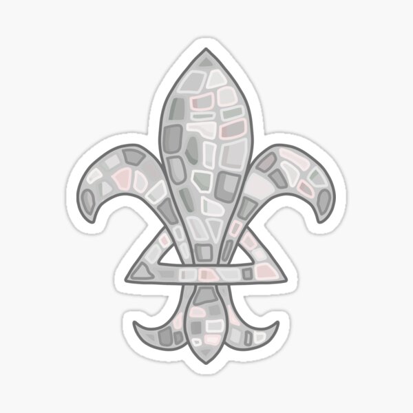 Camp Fleur De Lis Stone Logo Sticker