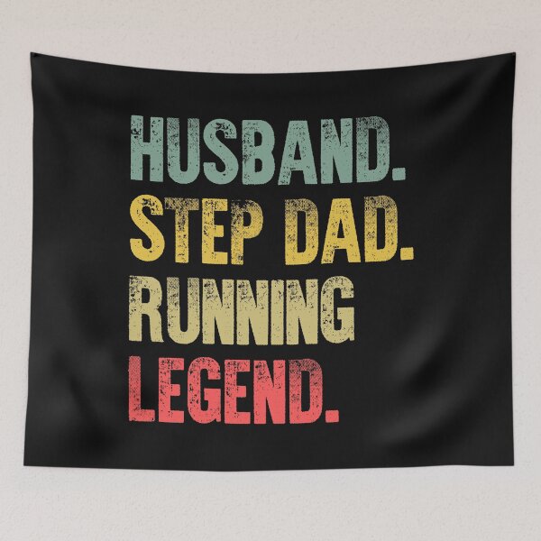 Item preview, Funny Men Vintage T Shirt Husband Step Dad Running Legend designed and sold by Bendthetrend.