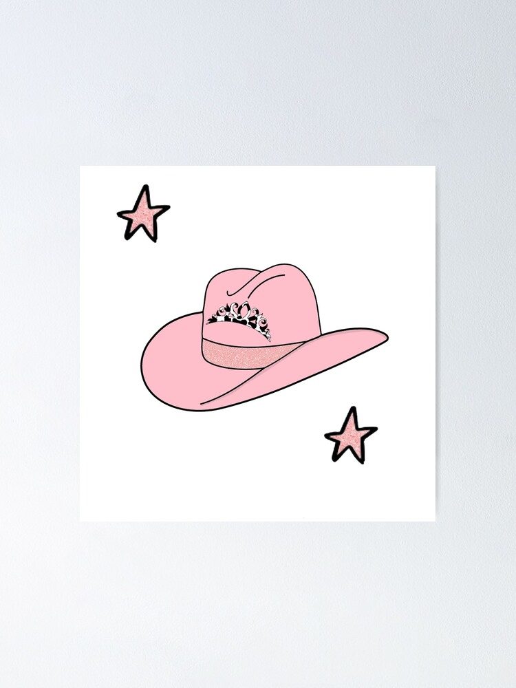 Poster for Sale mit rosa Cowboyhut von yingtlian