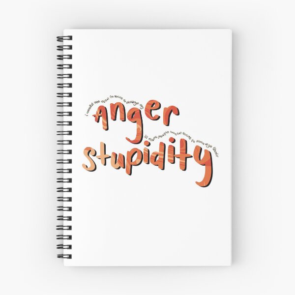 Item preview, Anger and Stupidity Quote designed and sold by letteringolivia.