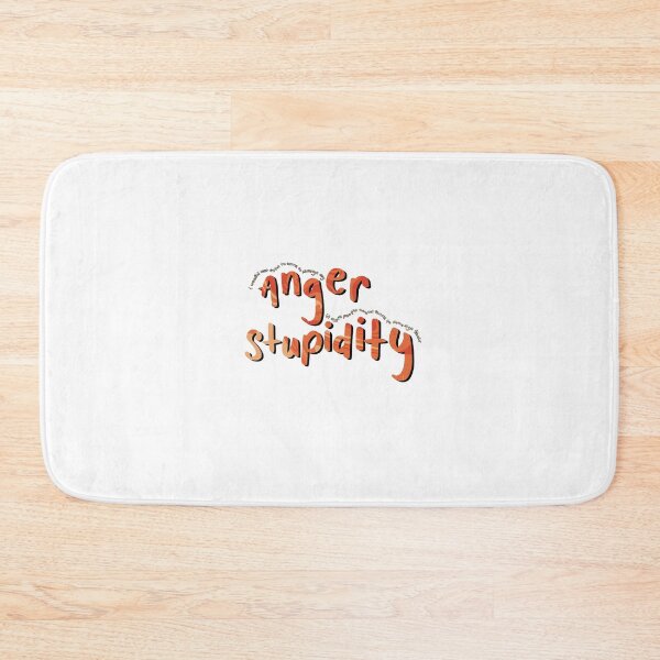 Item preview, Anger and Stupidity Quote designed and sold by letteringolivia.