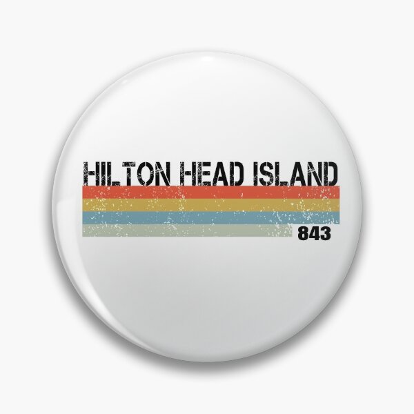 Item preview, Hilton Head Island City Area Code Retro Vintage Stripes   designed and sold by Merica1st.