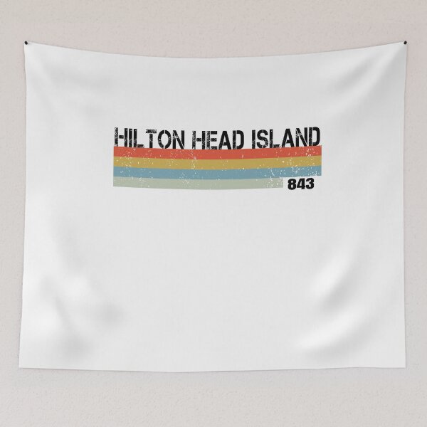 Item preview, Hilton Head Island City Area Code Retro Vintage Stripes   designed and sold by Merica1st.