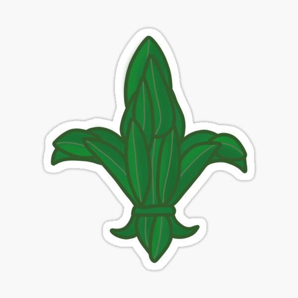 Fleur De Lis Camp Laurel Leaf Logo Sticker